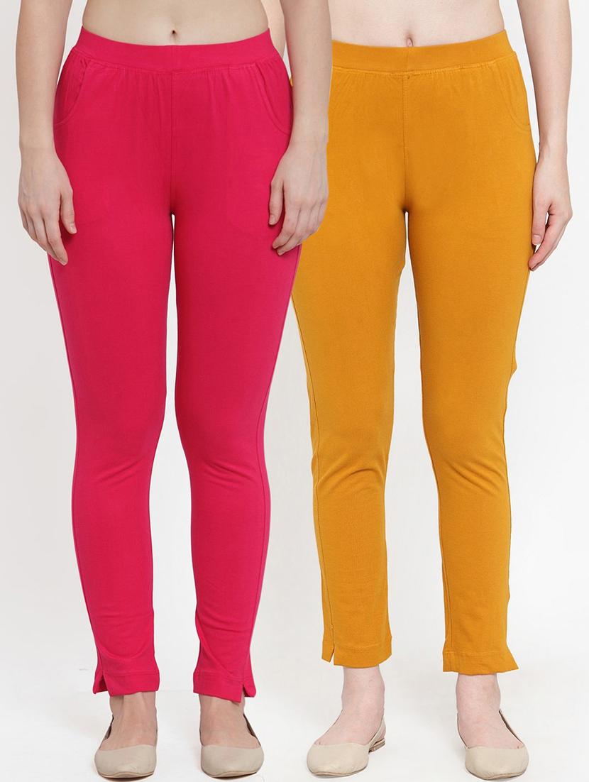 set of 2 multi colored solid legging - 18312456 - Zoom Image - 0