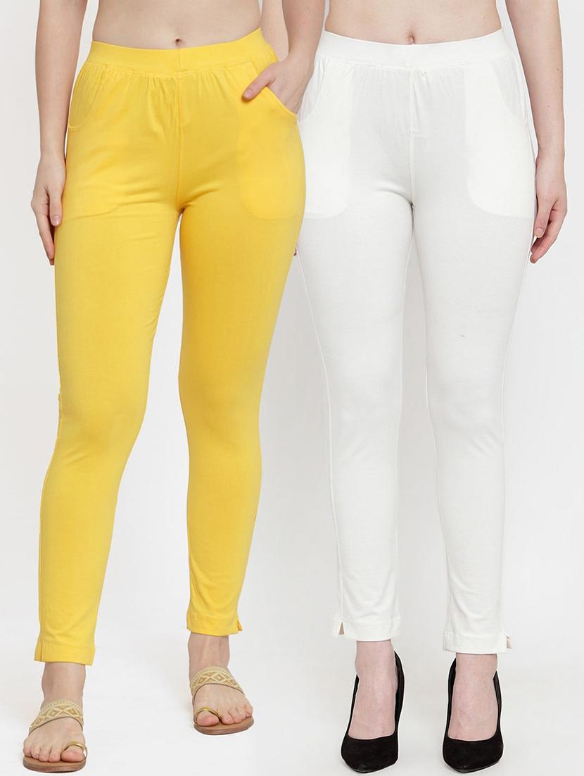 set of 2 multi colored solid legging - 18312467 - Zoom Image - 0