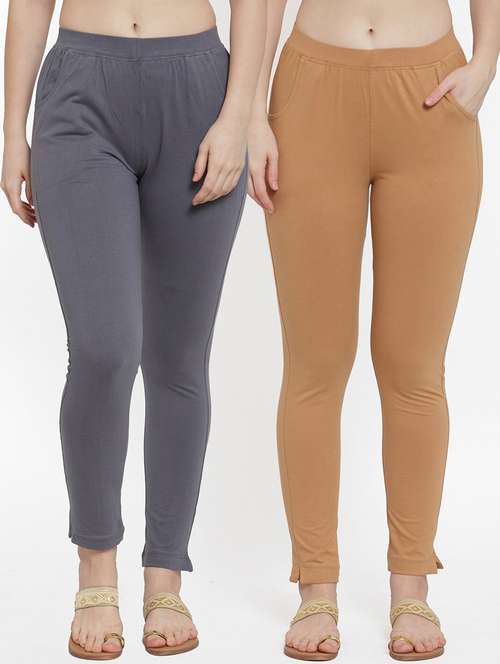 set of 2 multi colored solid legging - 18312471 -  Standard Image - 0