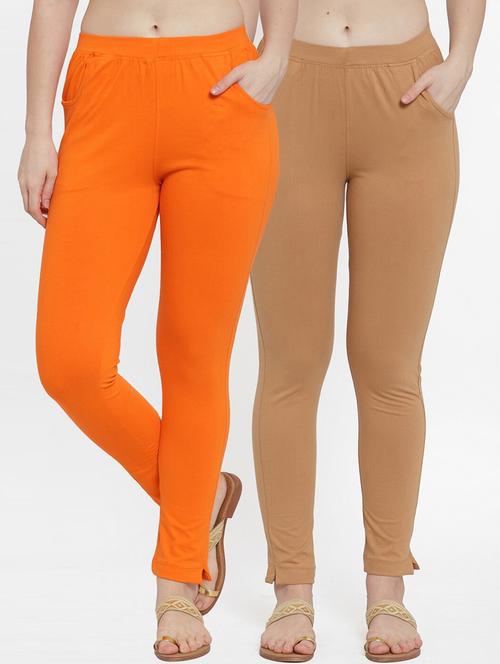set of 2 multi colored solid legging - 18312483 - Standard Image - 0