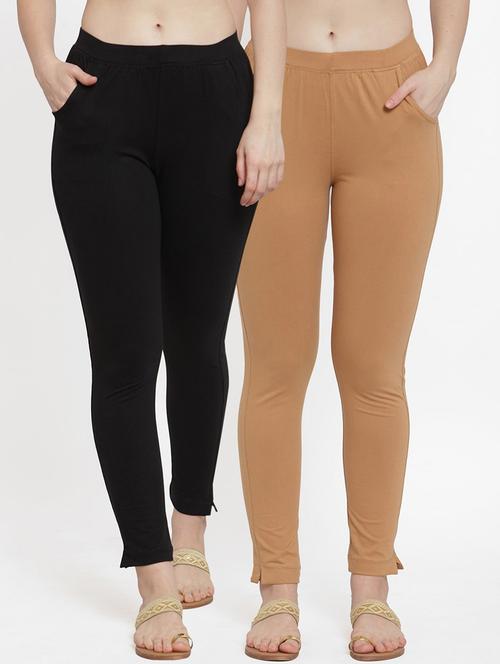 set of 2 multi colored solid legging - 18312484 - Standard Image - 0