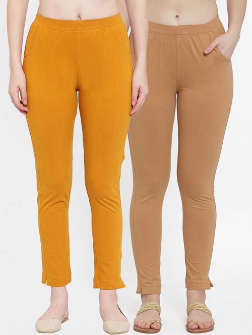 set of 2 multi colored solid legging - 18312489 - Standard Image - 0