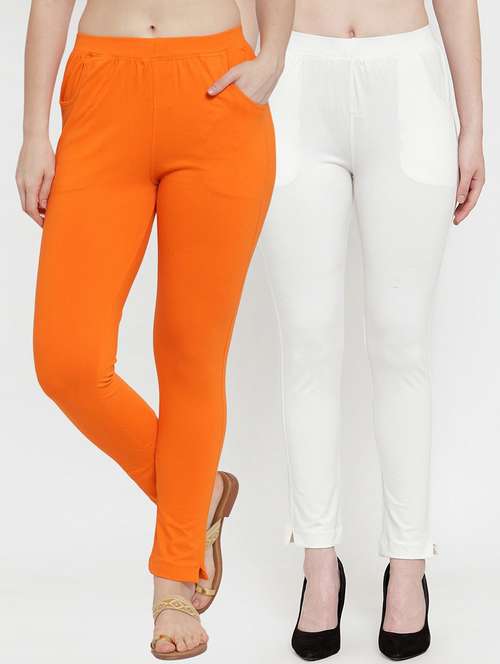 set of 2 multi colored solid legging - 18312505 -  Standard Image - 0