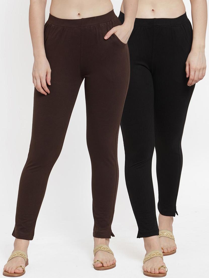 set of 2 multi colored solid legging - 18312510 - Zoom Image - 0