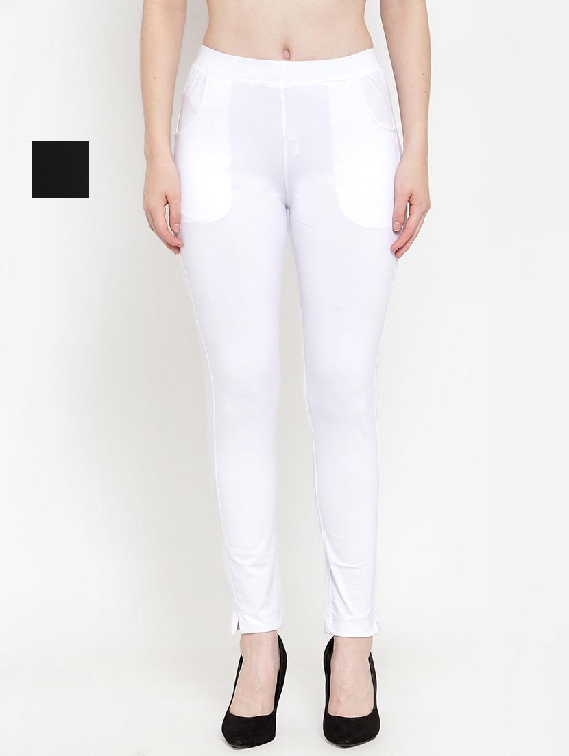 set of 2 multi colored solid legging - 18312514 - Zoom Image - 0