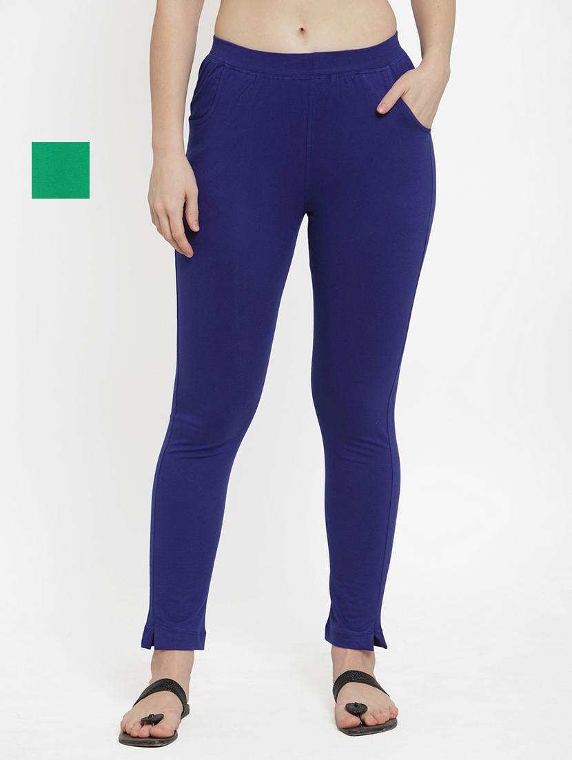 set of 2 multi colored solid legging - 18312517 -  Zoom Image - 0