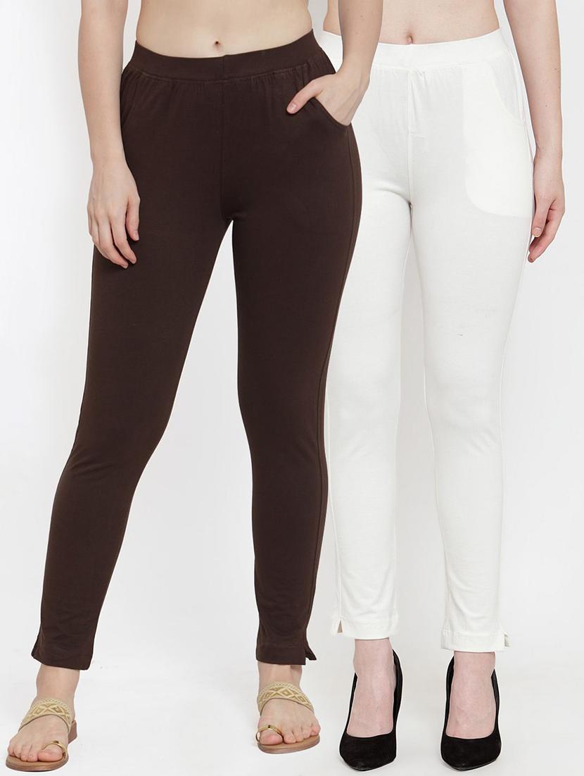 set of 2 multi colored solid legging - 18312523 - Zoom Image - 0