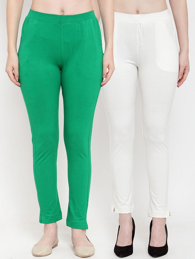 set of 2 multi colored solid legging - 18312527 - Zoom Image - 0