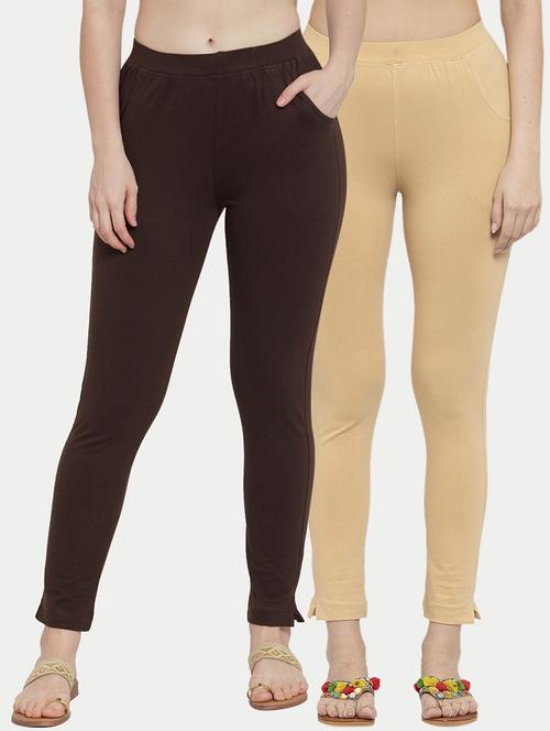 set of 2 multi colored solid legging - 18312545 - Standard Image - 0