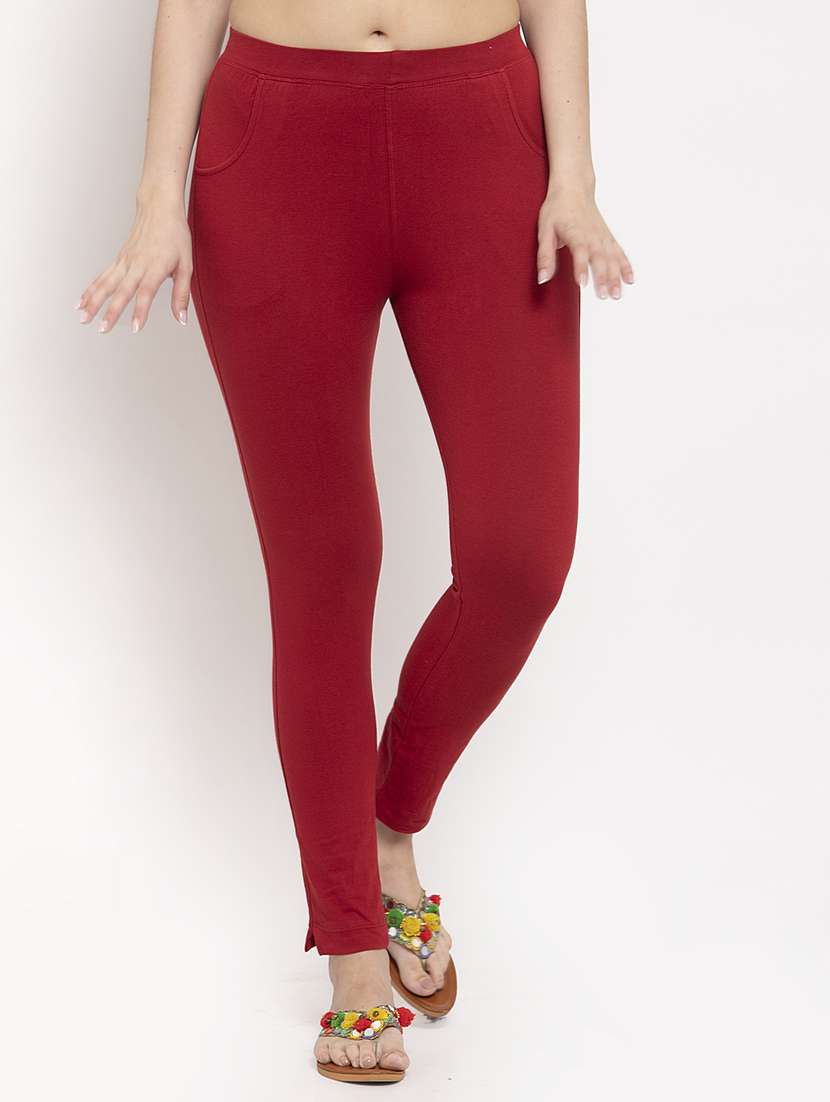 set of 2 multi colored solid legging - 18312553 -  Standard Image - 3