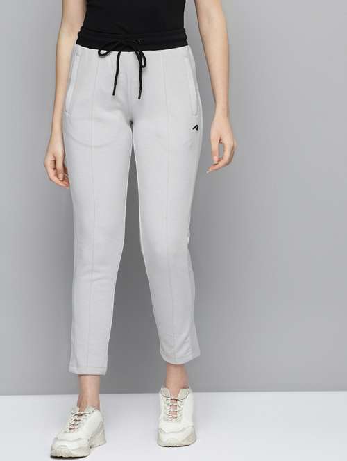 mid rise solid track pant - 18312973 -  Standard Image - 0
