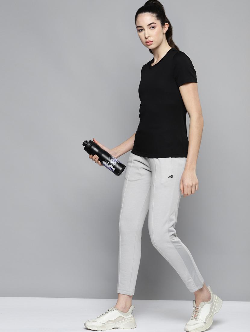 mid rise solid track pant - 18312973 - Standard Image - 3