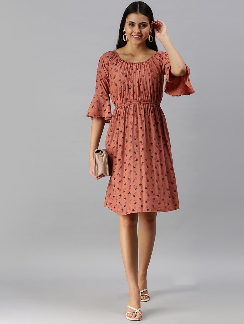 women's fit & flare floral dress - 18313173 - Standard Image - 3