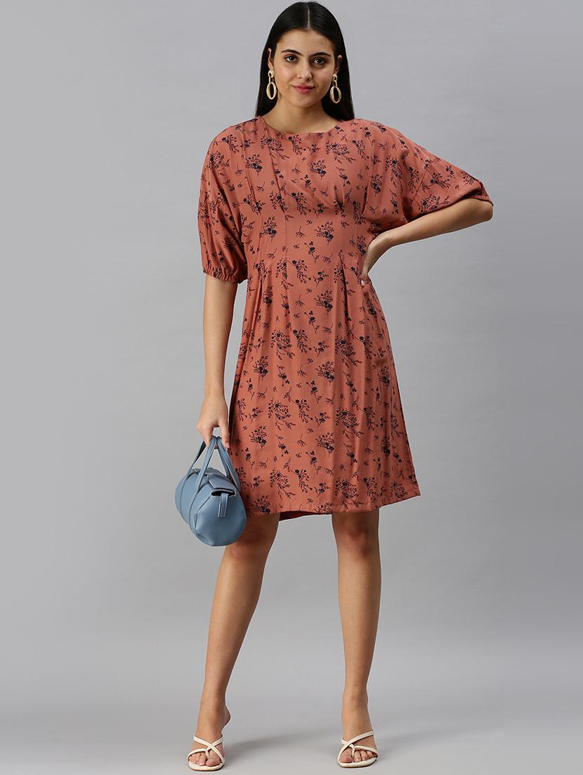women's fit & flare floral dress - 18313175 - Standard Image - 3