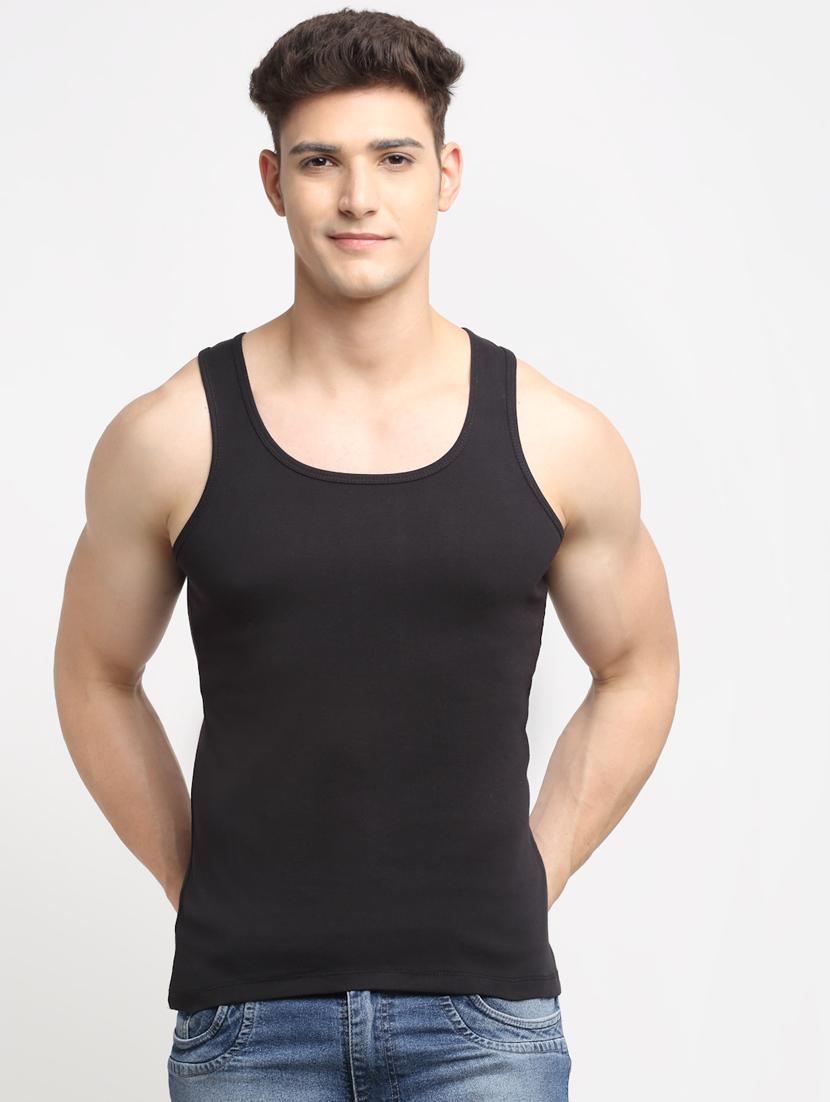 set of 2 solid cotton vest - 18313202 - Standard Image - 3