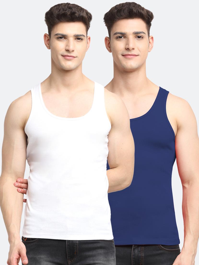 set of 2 solid cotton vest - 18313210 - Zoom Image - 0