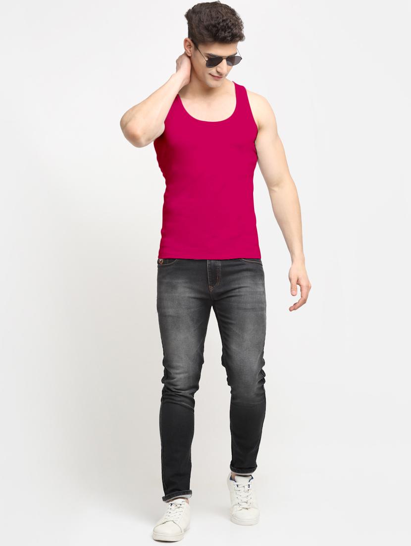 set of 2 solid cotton vest - 18313247 - Standard Image - 3