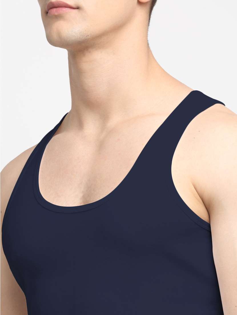set of 2 solid cotton vest - 18313287 - Standard Image - 5