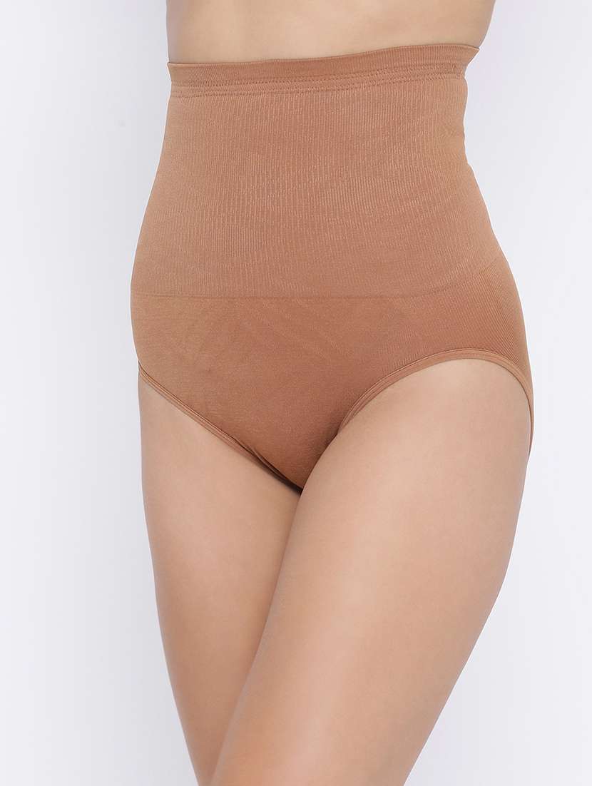 Beige Solid Tummy Tucker Shapewear
