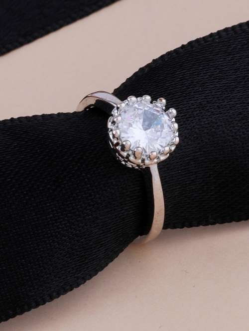 silver brass finger ring - 18313617 - Standard Image - 0