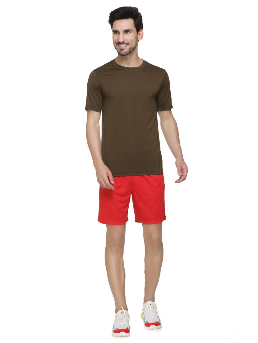 olive-green solid t-shirt - 18314589 - Standard Image - 3