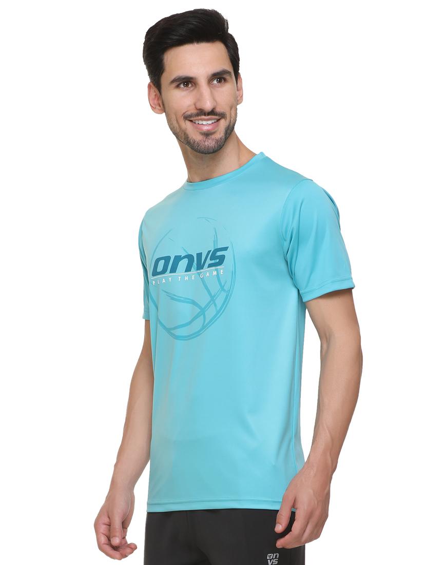 light blue chest-printed t-shirt - 18314596 - Zoom Image - 0