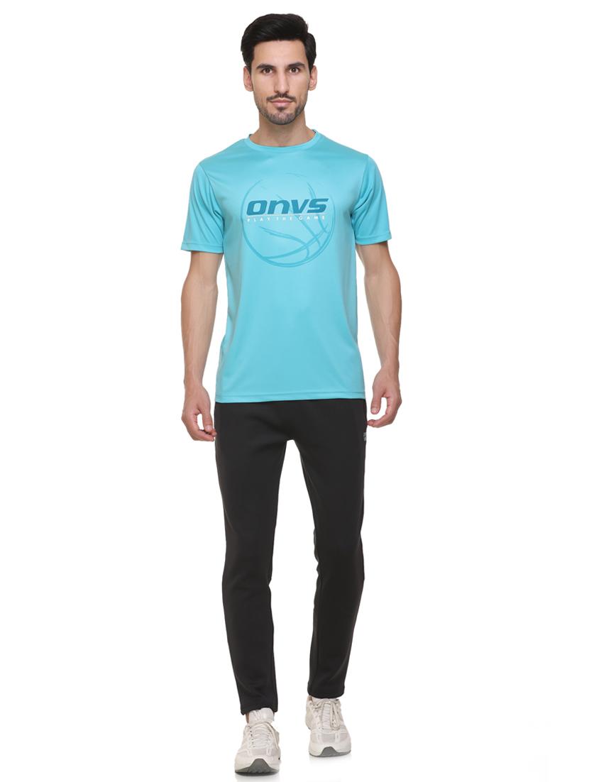 light blue chest-printed t-shirt - 18314596 - Standard Image - 3