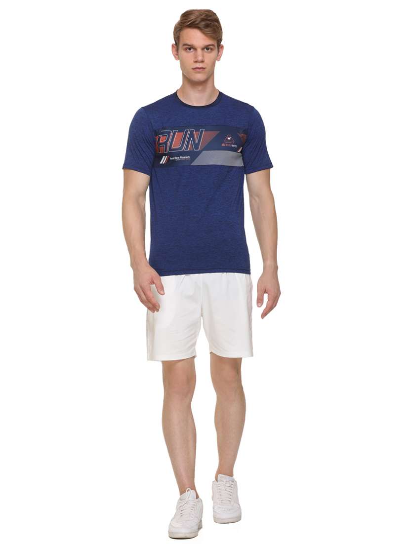 navy-blue chest-printed t-shirt - 18314600 -  Standard Image - 3