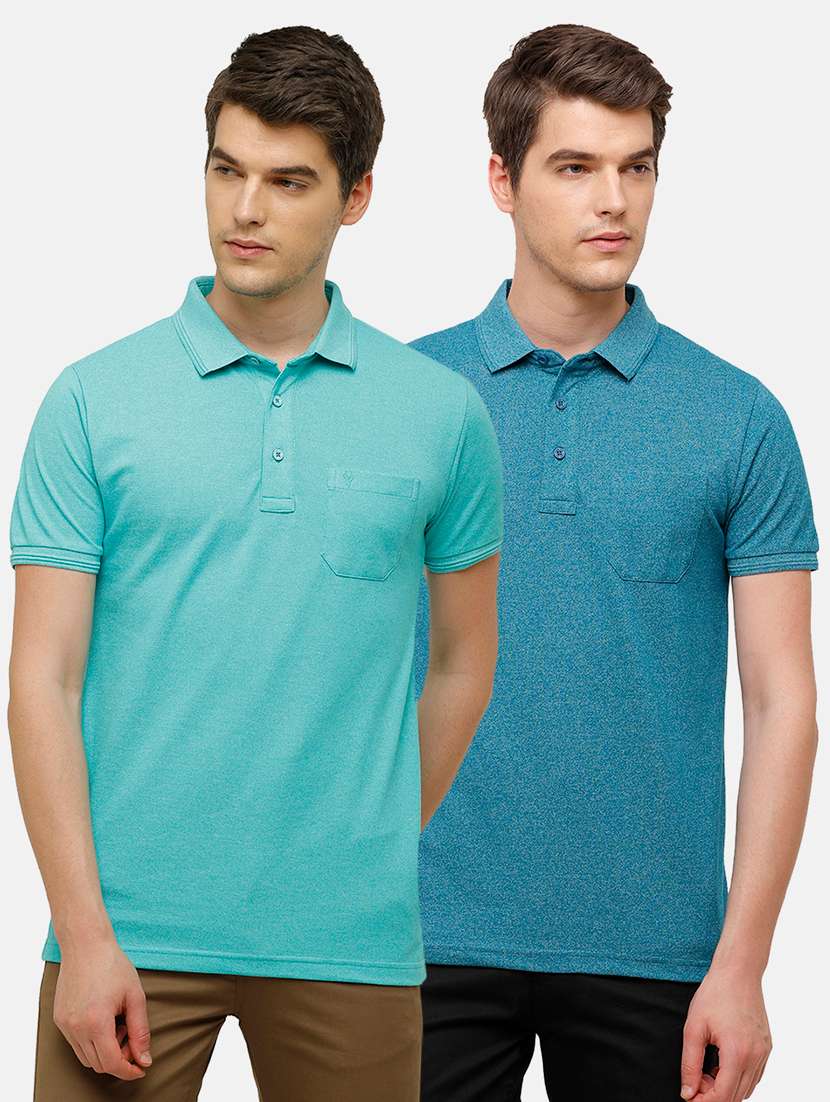 set of 2 solid polo t-shirt