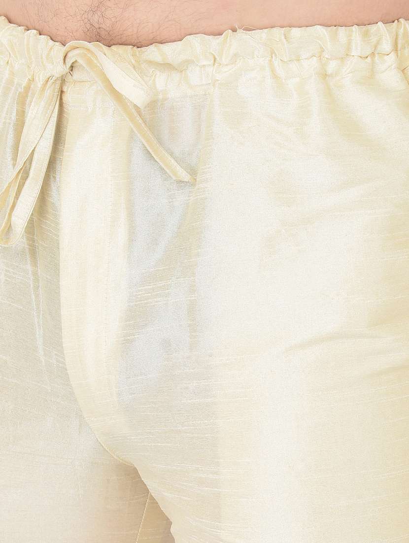 golden self-designed sherwani ethnic wear set - 18315511 -  Standard Image - 3