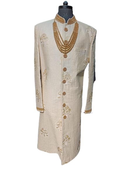 groom jaal work sherwani - 18315597 - Zoom Image - 0