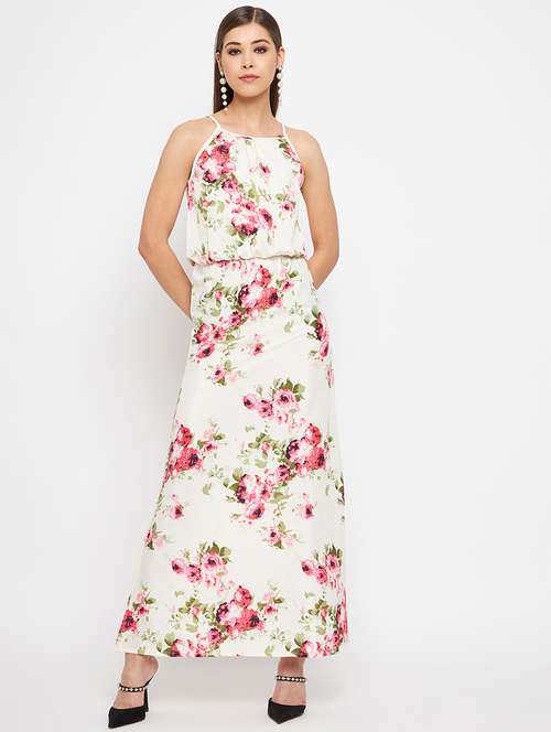 women's fit & flare floral dress - 18315609 - Standard Image - 0