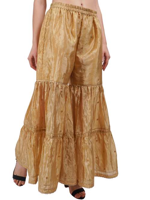 gold silk blend sharara