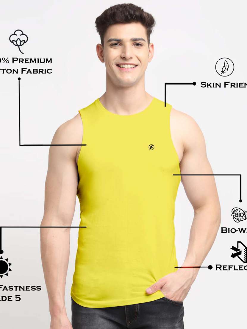 yellow solid vest - 18315815 - Standard Image - 3