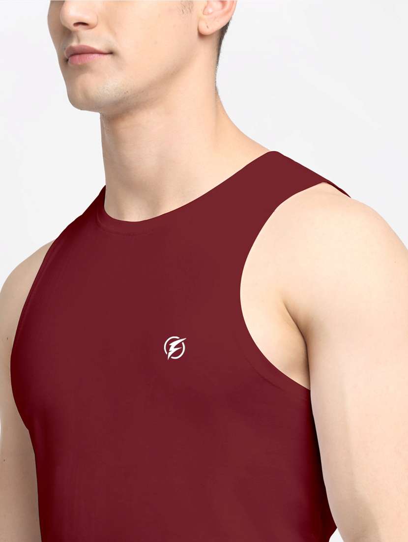 maroon solid vest - 18315819 -  Standard Image - 5