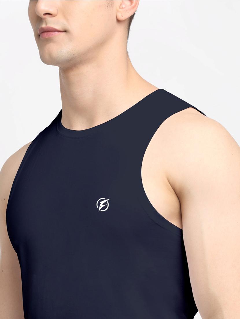 navy solid vest - 18315820 - Standard Image - 5