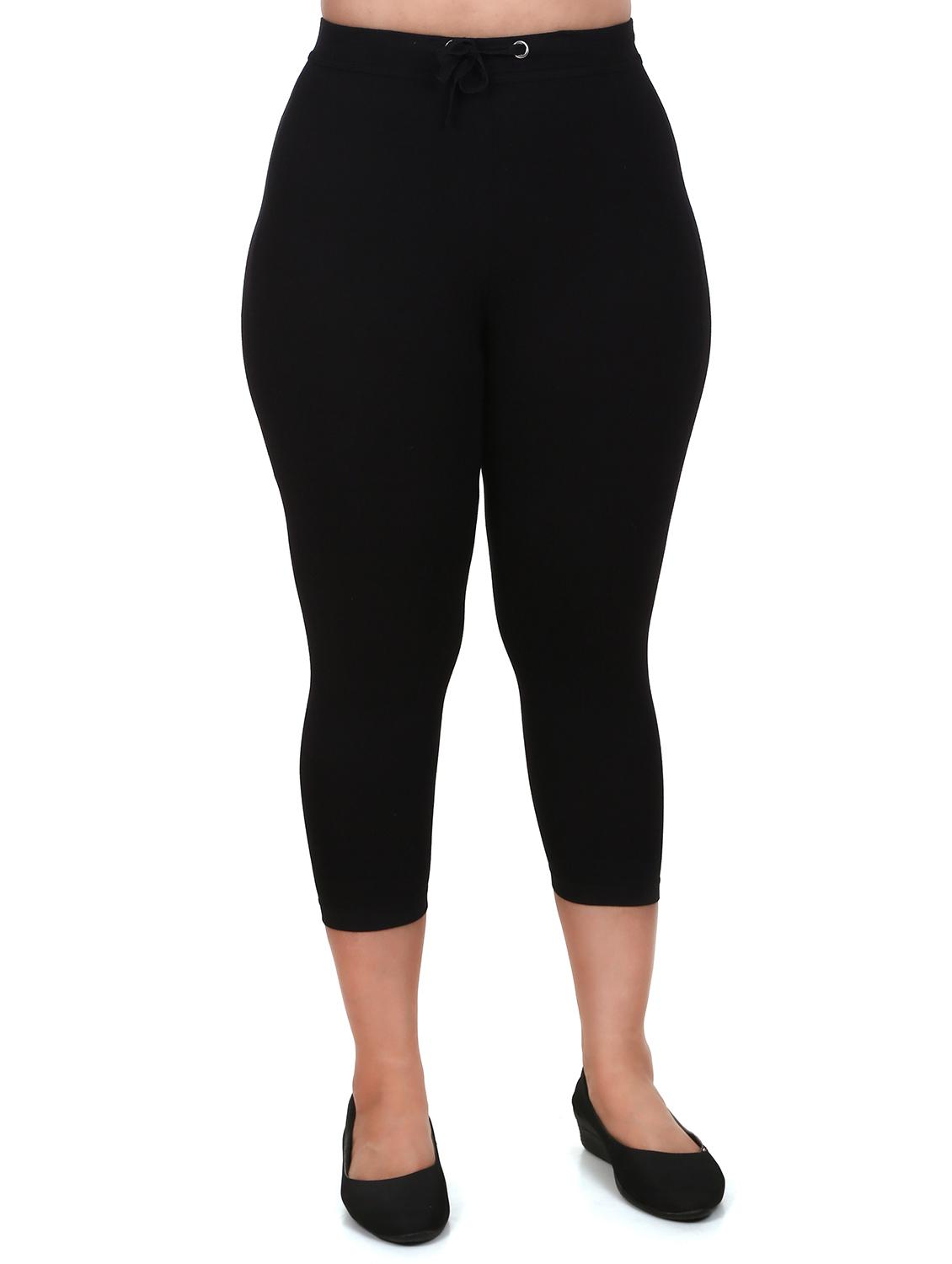 drawstring waist solid capri - 18315897 - Zoom Image - 0