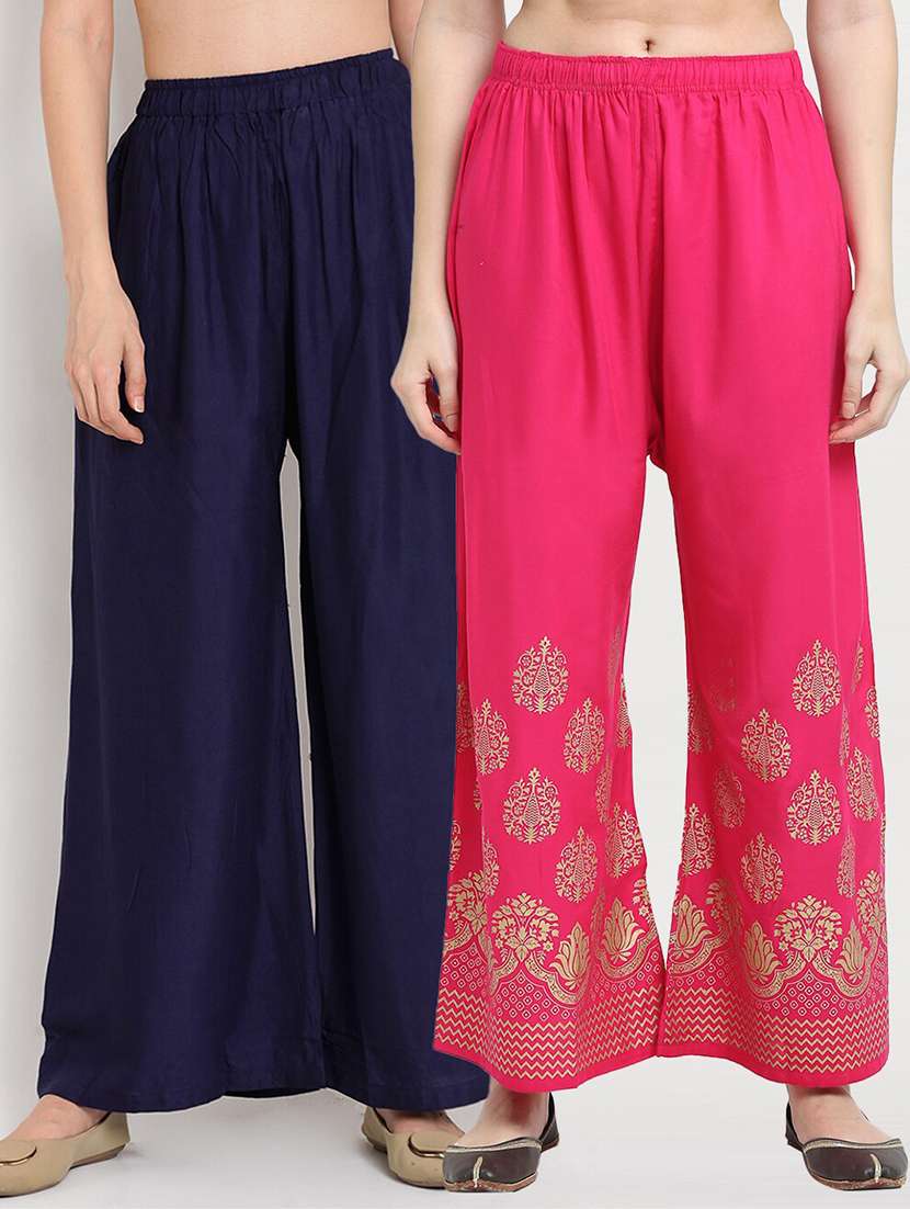 pack of 2 mid rise palazzo