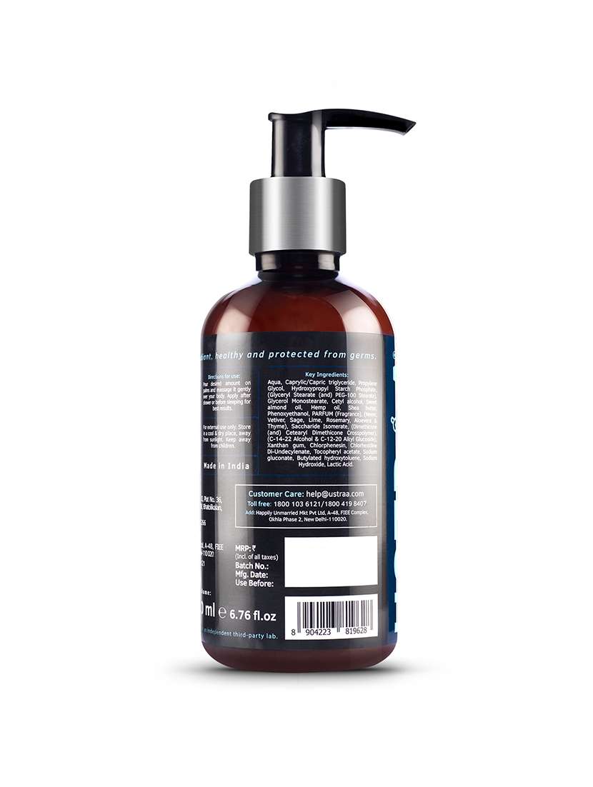Ustraa Body Lotion Germ Free   200ml & Body Wash   Taurine   250ml