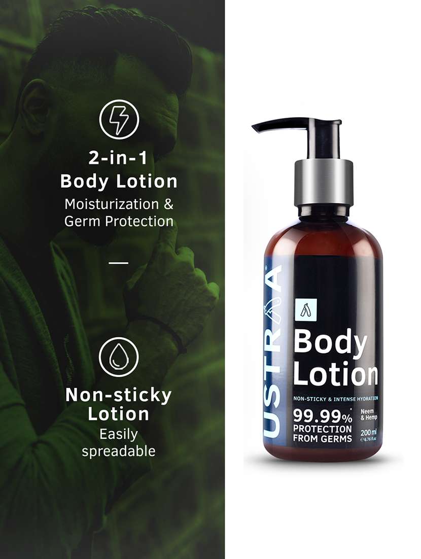 Ustraa Body Lotion Germ Free   200ml & Body Wash   Taurine   250ml