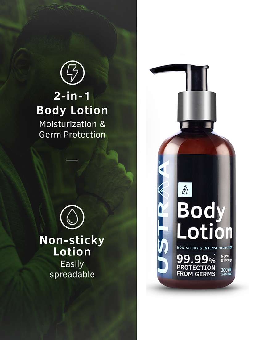Ustraa Body Lotion Germ Free   200ml & Ayurvedic Hair Oil   200 Ml
