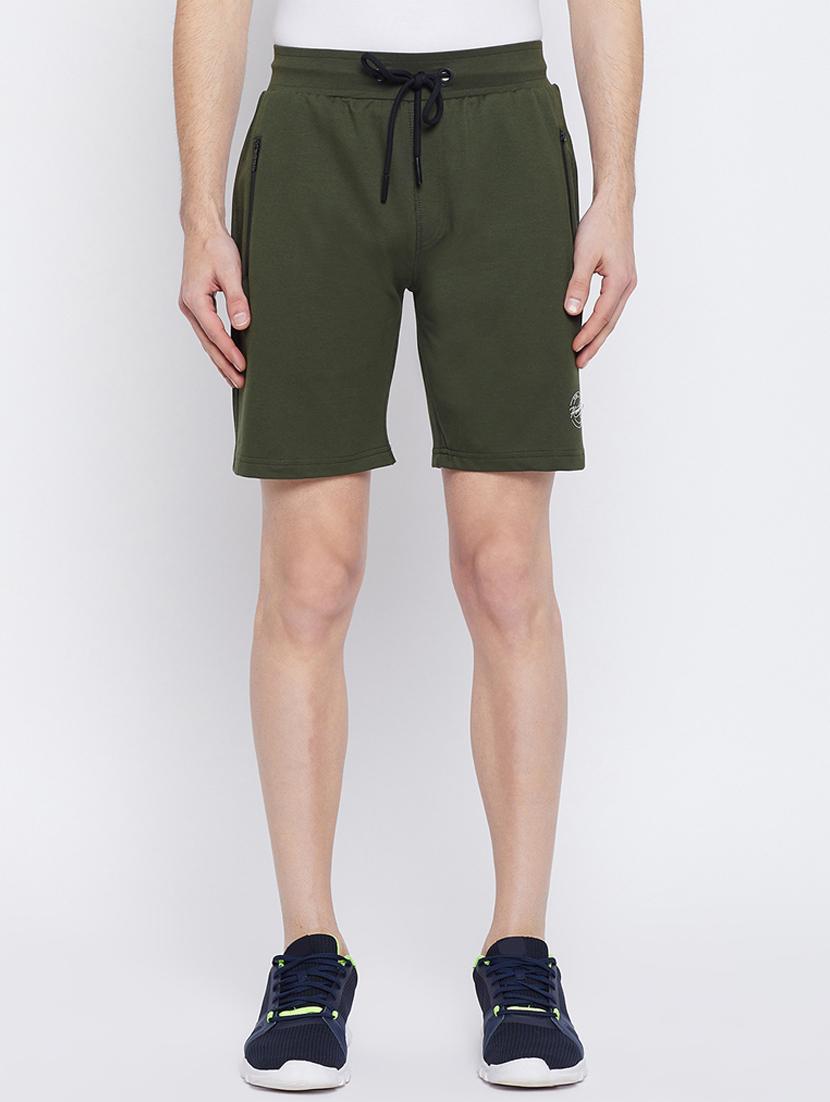 olive-green solid blend short - 18316244 - Zoom Image - 0