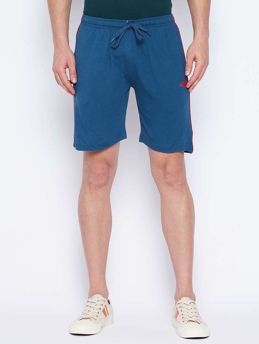 blue striped blend short