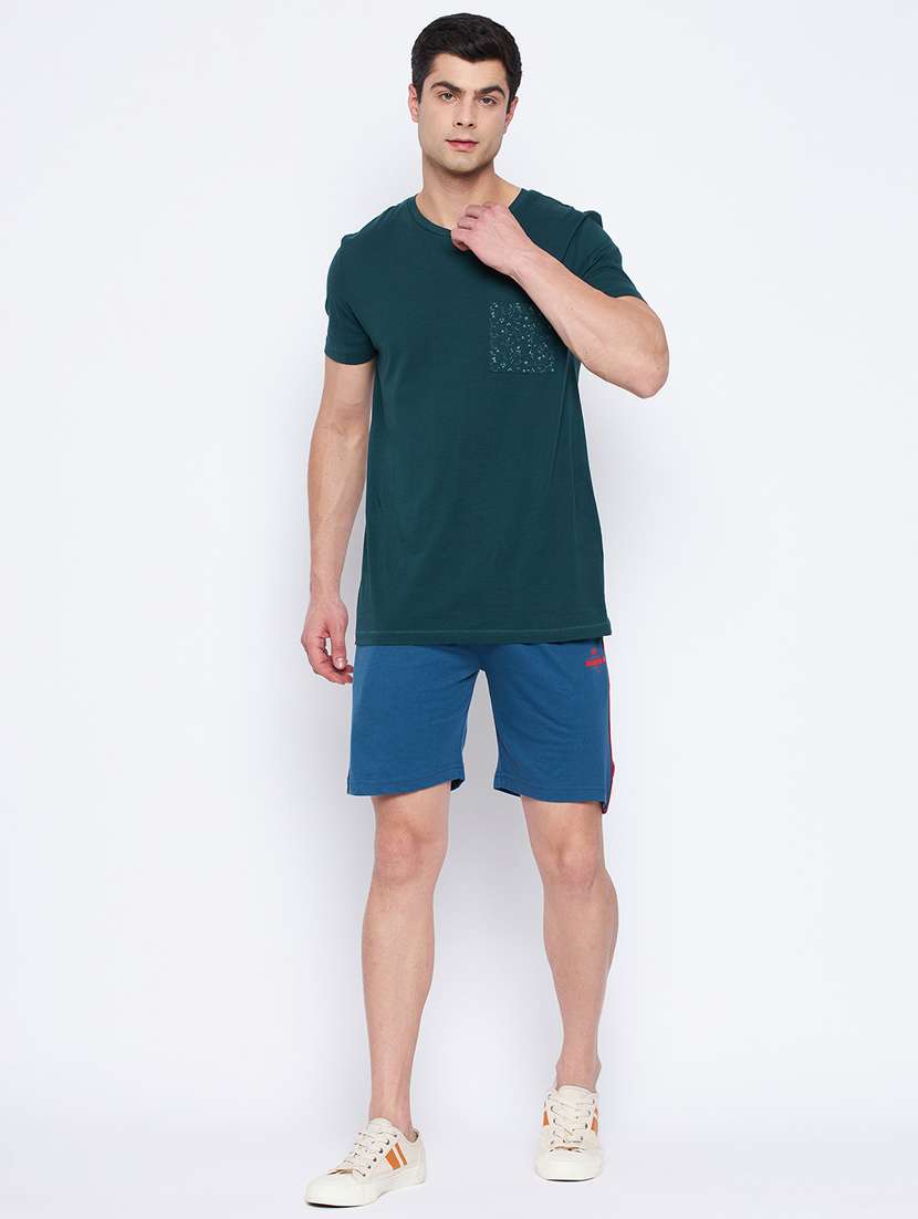 blue striped blend short - 18316246 -  Standard Image - 3