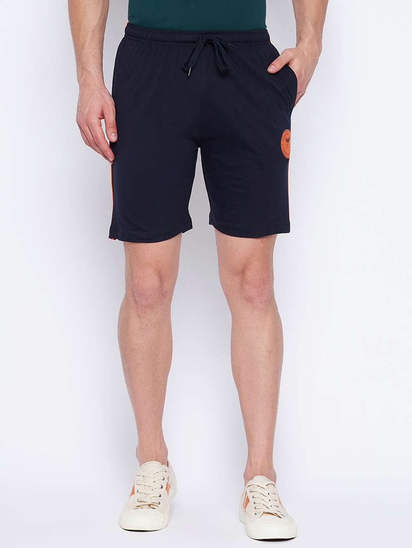 navy blue solid blend short - 18316247 -  Zoom Image - 0