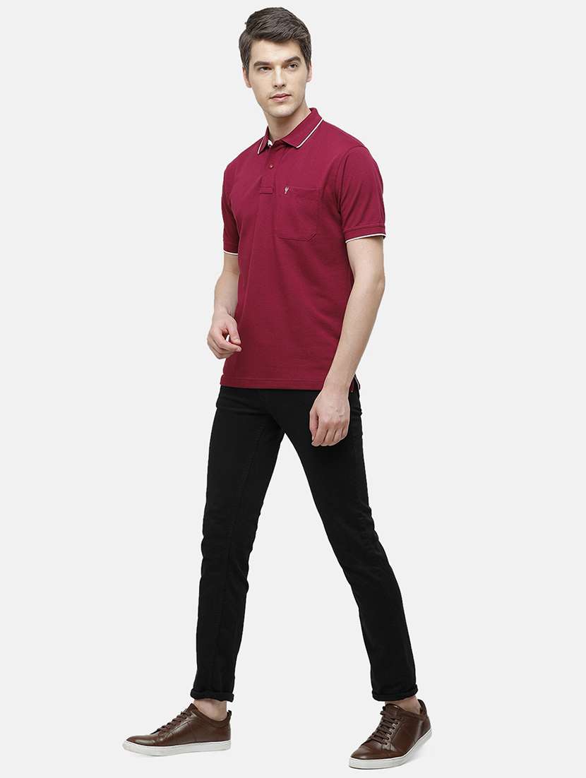 men pack of 2 solid regular fit polo t-shirt - 18317928 -  Standard Image - 3