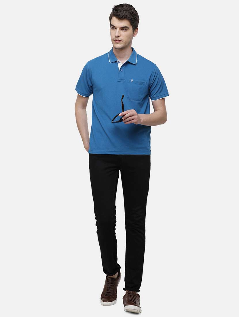 men pack of 2 solid regular fit polo t-shirt - 18317933 -  Standard Image - 3