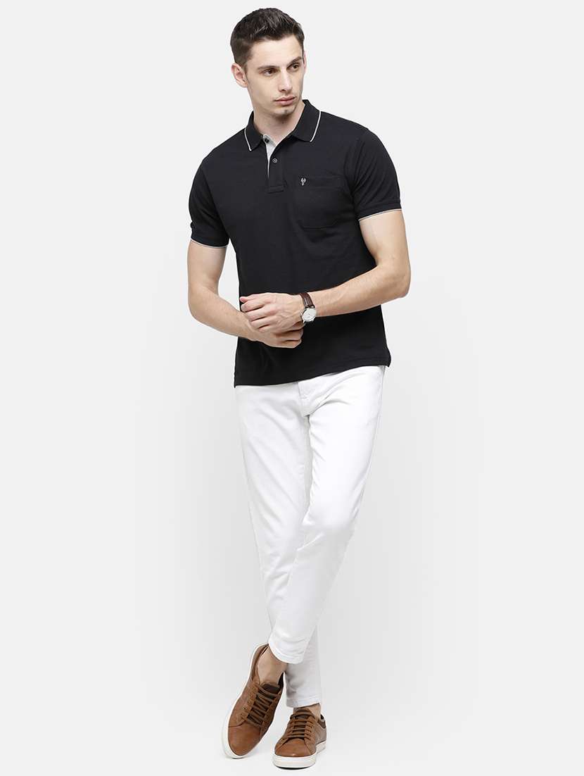 men pack of 2 solid regular fit polo t-shirt - 18317943 -  Standard Image - 3