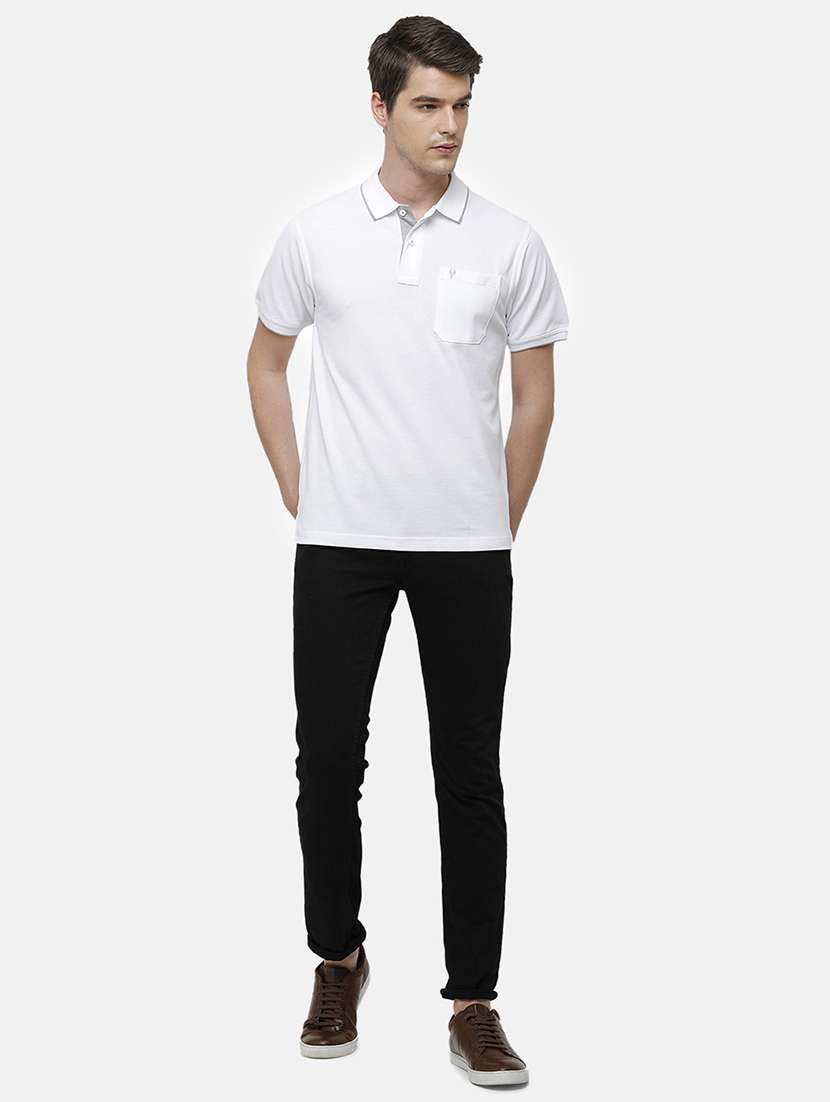 men pack of 2 solid regular fit polo t-shirt - 18317998 -  Standard Image - 3