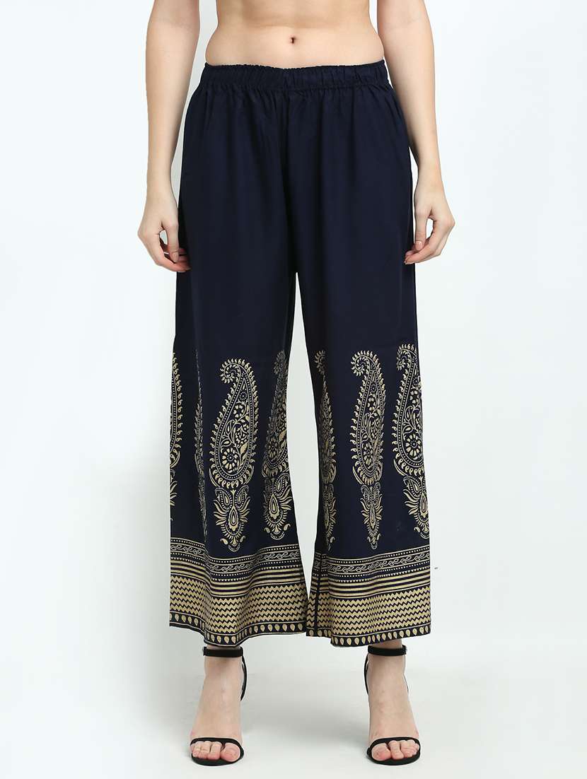 paisley printed flared palazzo - 18318037 -  Zoom Image - 0